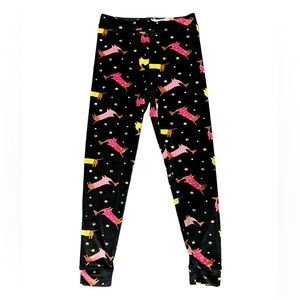 Puppy Print Velour Pajama Leggings